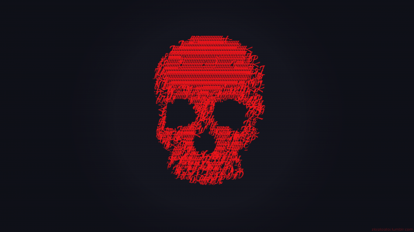 skull, ASCII art, abstract, glitch art