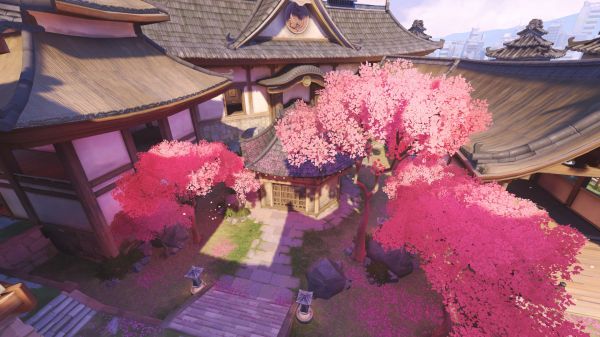 Overwatch,Hanamura Overwatch,ροζ,1920x1080 px,χρώμα,λουλούδι