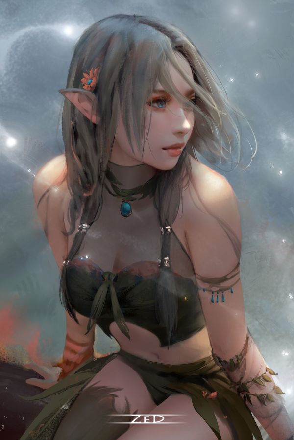 seni digital,ArtStation,karya seni,seni fantasi,Trungbui,wanita