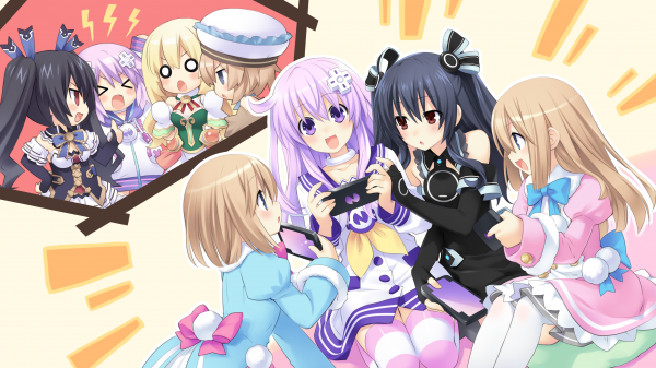 illustration, anime, anime girls, Hyperdimension Neptunia, artwork, cartoon