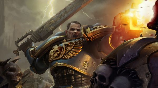 Warhammer 40 000,zbroja,Fantasy sztuki,Błyskawica,Space Marine,broń