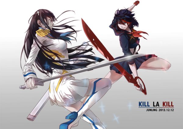 Kill la Kill, κορίτσια anime, Senketsu, γυναικών με σπαθιά, sailor outfit, katana