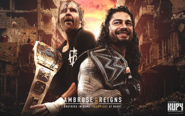 WWE,lotta,Dean Ambrose,Reigns romani,manifesto,copertina