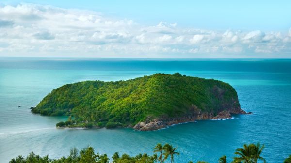 mer, baie, la nature, rive, ciel, des nuages