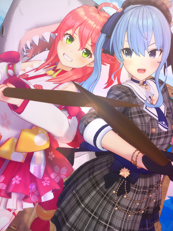 anime,κορίτσια anime,Hololive,Virtual Youtuber,Hoshimachi Suisei,Sakura Miko