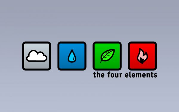 Quatro elementos,1600x1000 px,design gráfico,minimalismo