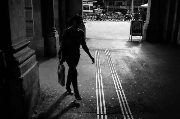 calle,Leica,blanco,negro,Persona,Schweiz