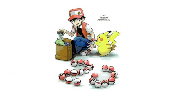 illustration,tecknad serie,Pok mon,Pikachu,Pok bollar,Red Pokemon