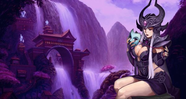 anime,Summoner Rift,Syndra,mitológia,éjfél,screenshot