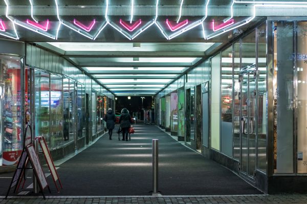 Nacht-,Infrastruktur,Gebäude,Bahnhof,Transport,Schnelltransit