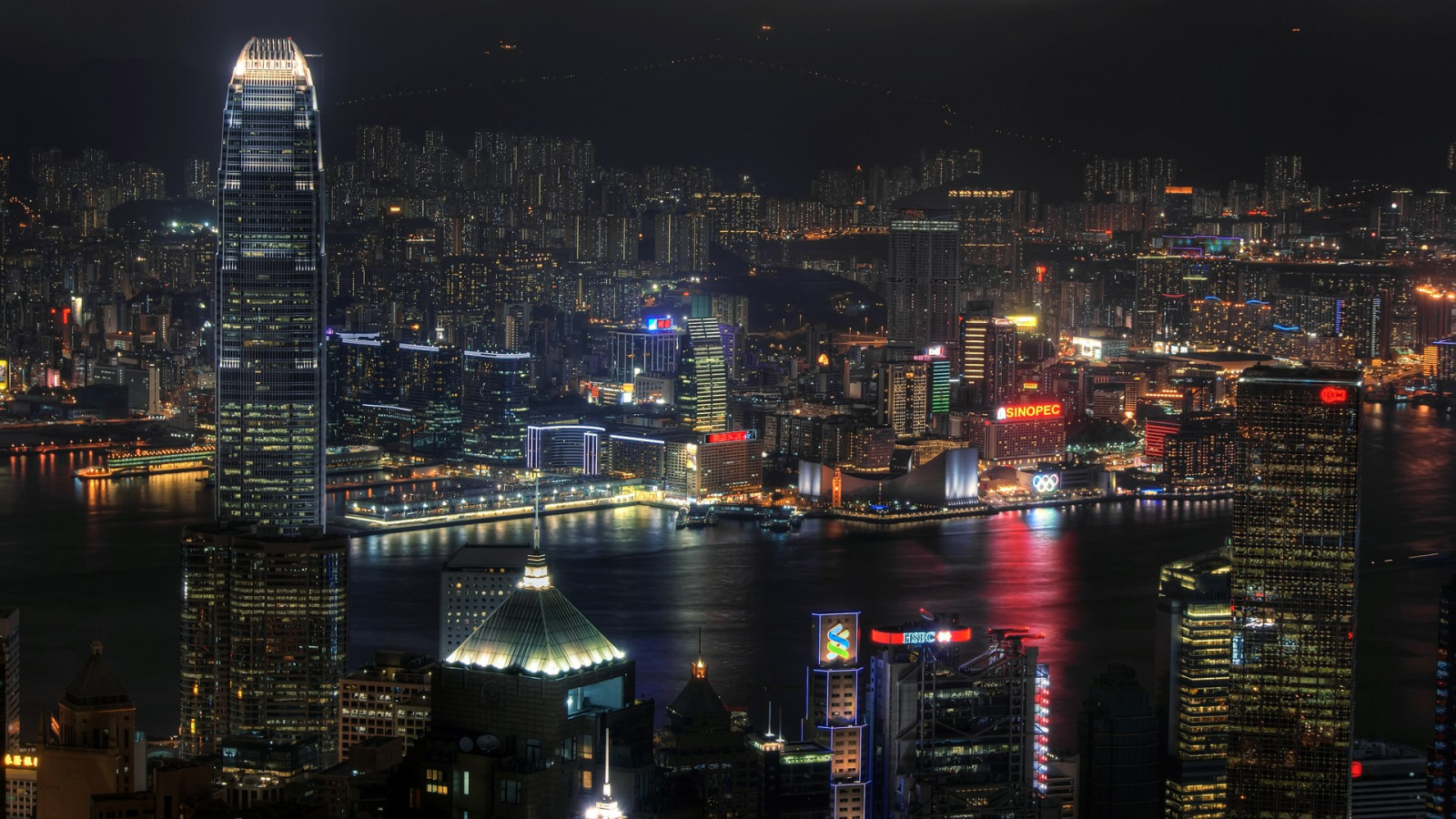 Stadt, Stadtbild, Hongkong, Nacht-, Betrachtung, Skyline, Wolkenkratzer, Abend, Dämmerung, Metropole, Innenstadt, Wahrzeichen, Stadtgebiet, Atmosphäre der Erde, Metropolregion, menschliche Siedlung, geographische Eigenschaft