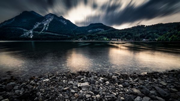 ciel,Montagne,Lac,Mouvement,Alpes,des nuages