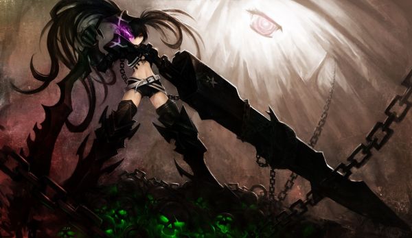 anime,anime jenter,Insane Black Rock Shooter,1920x1111 px