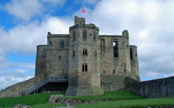 ปราสาท Warkworth,ปราสาท,สถาปัตยกรรม,อังกฤษ,แนวนอน