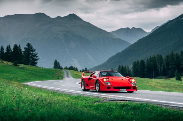 автомобиль,Ferrari,Ferrari F40,Красный