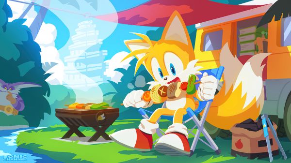 Tails character,Yui Karasuno,fox,Sega,Video Game Art,comic art