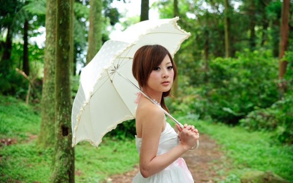 women,model,Asian,photography,sunlight,forest