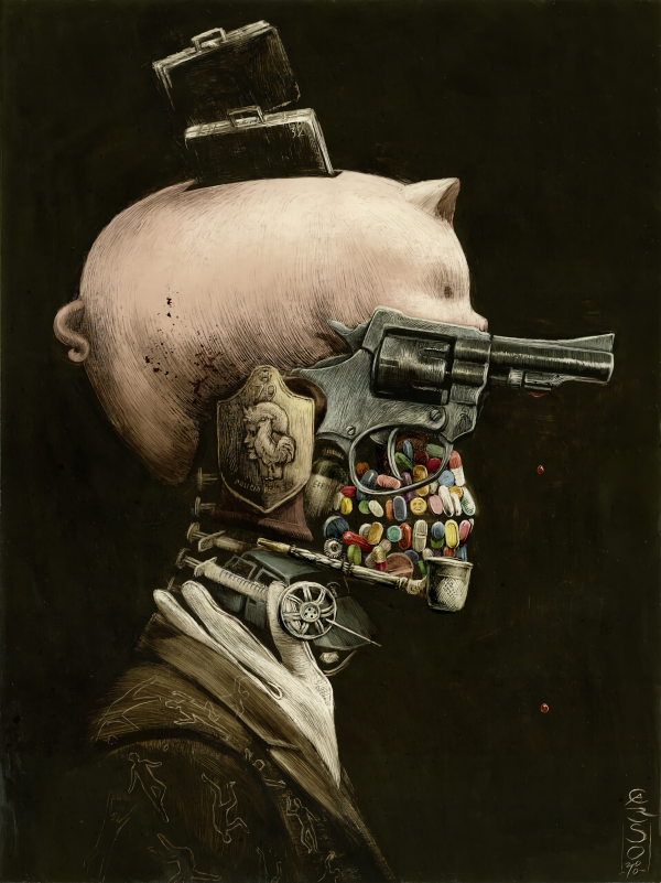 santiago caruso,Portrait of Crime