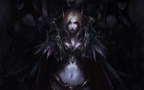 βιντεοπαιχνίδια, anime, World of Warcraft, ξωτικά, τέχνης φαντασίας, δαίμονας