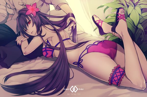 illustration,anime,Fate Grand Order,Lancer Fate Grand Order,cartoon,black hair