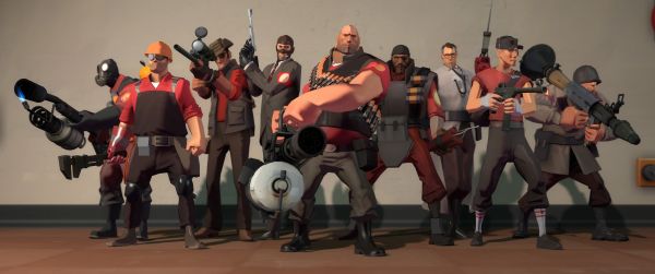 video games, Team Fortress 2, Scout TF2, Sniper TF2, team, Demoman