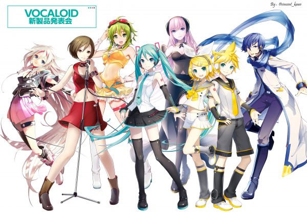 Vocaloid,IA Vocaloid,kagamine Len,Megpoid Gumi,kagamine Rin,Hatsune Miku