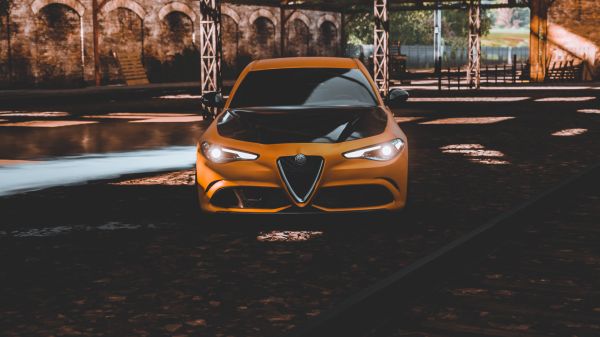 Alfa Romeo,Alfa Romeo Giulia,Quadrifoglio,coche,Forza Horizon 4,videojuegos