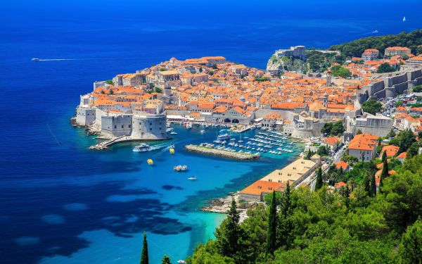 Dubrovnik,Paisaje urbano,Croacia,pueblo,Puertos,Tejados