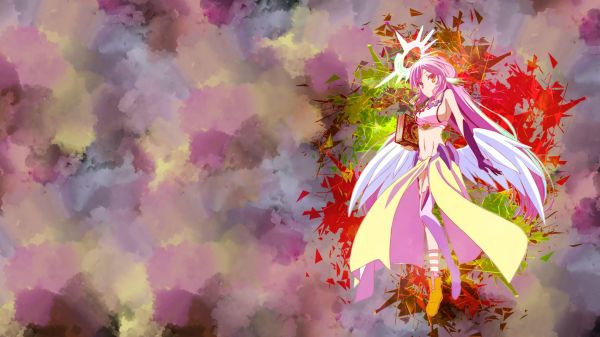 sunlight,painting,No Game No Life,blossom,pink,spring