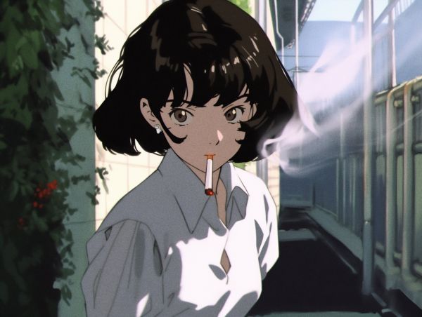 axynchro,Retro stil,Anime girls,küpe,sigara içmek,Sigaralar