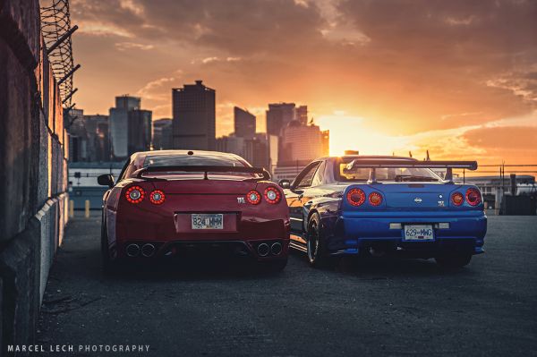 Nissan Skyline GT R R34,Nissan GT R R35,mobil