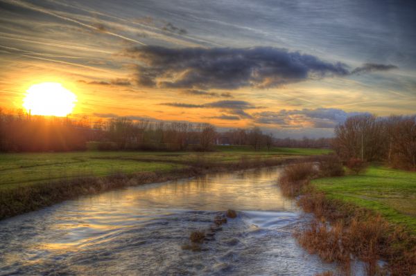 inverno,leggero,bellissimo,nuvole,Canone,fiume