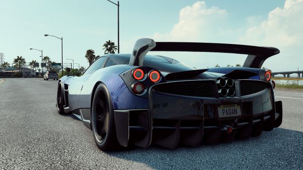 Pagani Huayra BC,帕加尼,碳纤维,4k,Need for Speed Heat,街景