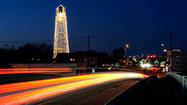 luces,ciudad,Paisaje urbano,noche,horizonte,rascacielos