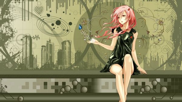 buildings,1920x1080 px,anime,barefoot,black,bo