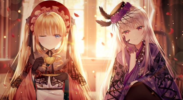 anime girls, bionda, Shinku, Suigintou, Rozen Maiden, donne