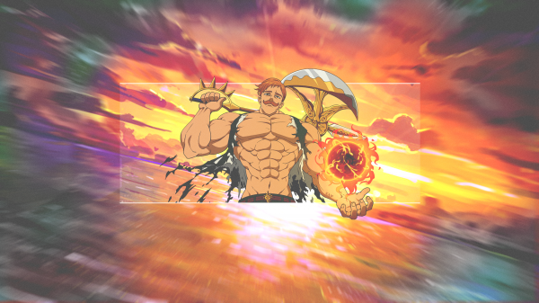 Escanor,Seven Deadly Sins,Нанацу но Тайзай,Аниме мальчики,фан-арт,picture in picture