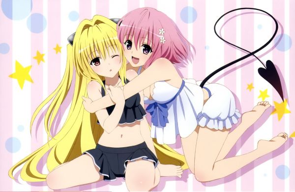 εικονογράφηση, anime, κορίτσια anime, To Love ru, Χρυσή σκοτάδι, Momo Βέλια Deviluke