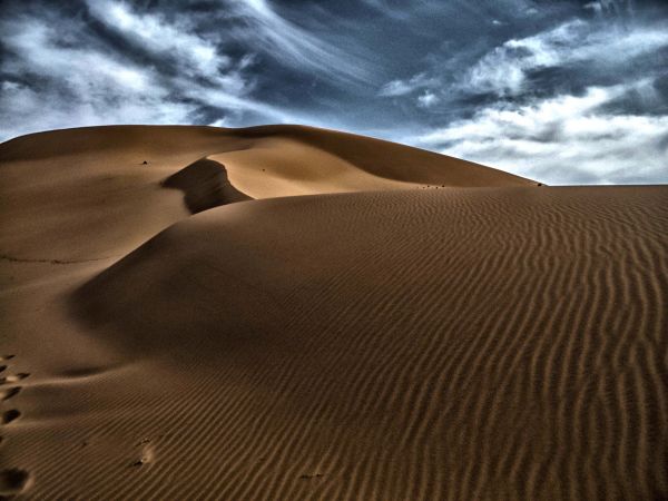 arena, cielo, Desierto, paisaje, naturaleza, Nubes