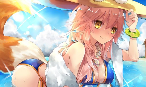 illustrasjon, anime, anime jenter, tegnefilm, Fate av Grand Order, fox jente