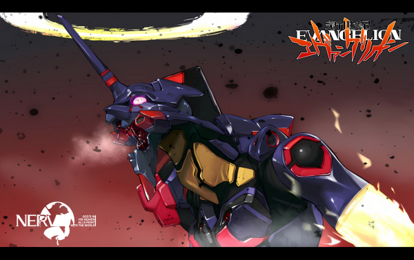 Anime,Neon Genesis Evangelion,EVA Unit 01,bouche ouverte,en colère