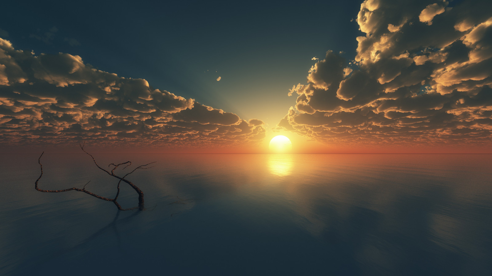 sunlight, landscape, sunset, water, nature, reflection, sky, clouds, Earth, sunrise, calm, evening, morning, Sun, horizon, atmosphere, dusk, Richard Mohler, cloud, dawn, darkness, daytime, 3840x2160 px, computer wallpaper, atmosphere of earth, afterglow, red sky at morning, meteorological phenomenon, cumulus, phenomenon