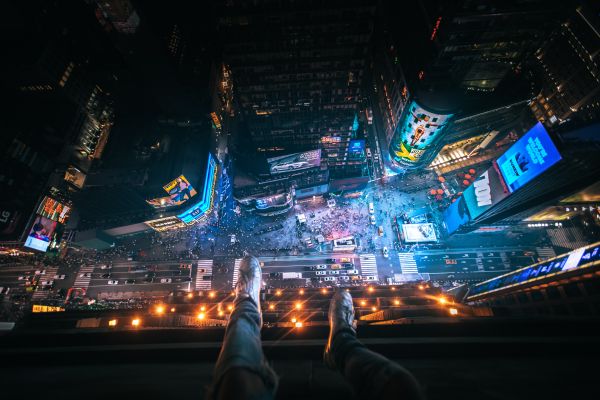 by,New York City,Time Square,neon,lys,rooftopping