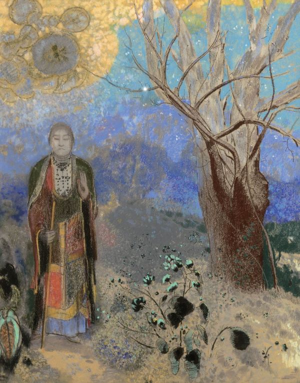 Phật,tranh sơn dầu,Oil on canvas,Odilon Redon