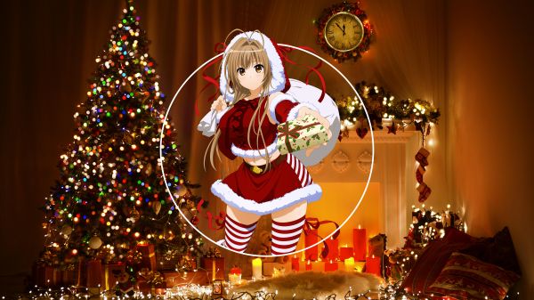 Anime,Chicas anime,Navidad,Parque Brillante Amagi,Sento Isuzu,Árbol de Navidad