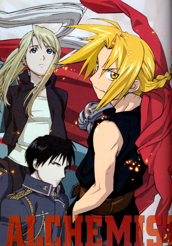 Anime,Alchemik pełnokolorowy,Elric Edward,Roy Mustang