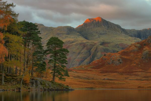 Langdale, gjedder, Blea, tjernet, innsjø, siste lys