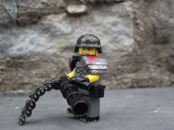 LEGO,hjälm,rustning,Leksak,Minigun,tung