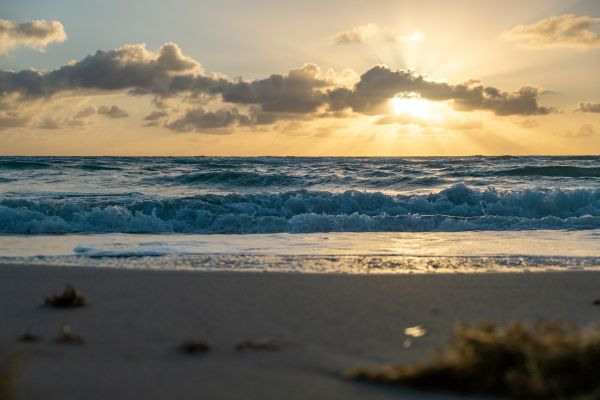 plage,ciel,Floride,mer,océan Atlantique,lever du soleil