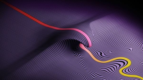 3D,abstrait,Lignes ondulées,3199x1799 px,Impala Tame